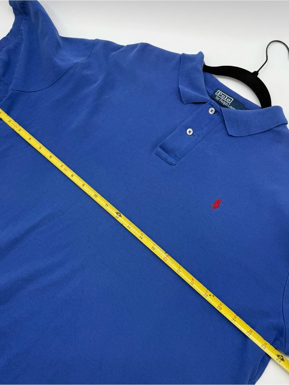 Ralph Lauren Blue Polo with Red Pony Embroidery